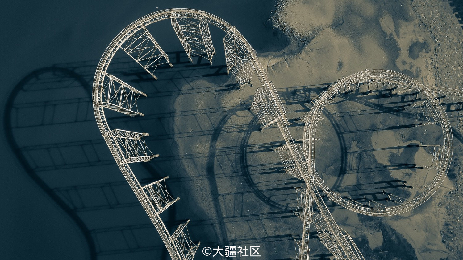 香蜜湖废旧过山车道